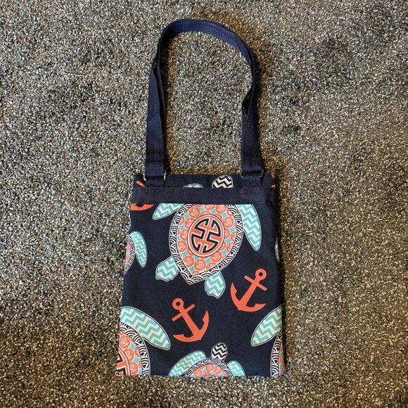 Unbranded Turtles & Anchors Navy Nylon Crossbody-Like New! - Picture 2 of 6